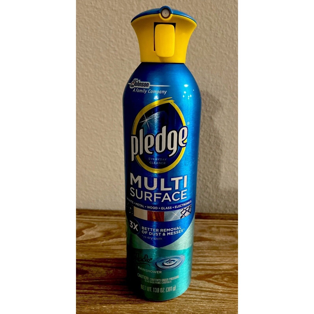 Pledge Multi Surface Dust Cleaner Spray W/Glade Rainshower 13.8oz NEW